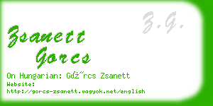 zsanett gorcs business card